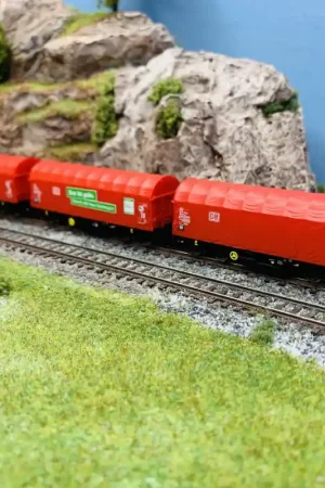 Authentique 3 Wagons à bâche coulissante type Shimmns, DB AG, Ep VI - FLEISCHMANN 6660014 - N 1/160