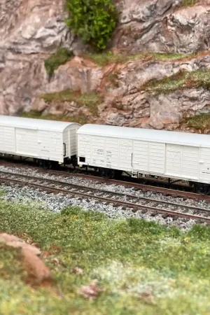 2 wagons couverts frigorifiques IbbIps, portes coulissantes, DR, Ep IV - FLEISCHMANN 826212 - N 1/160 Livraison Express