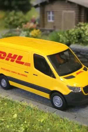 Achat Immédiat Mercedes Benz Sprinter, DHL - BUSCH 53406 - HO 1/87