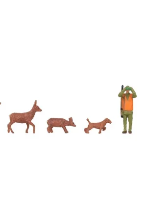 2 chasseurs, 1 chien et 3 chevreuils - FALLER 151702 - HO 1/87 Top Vente