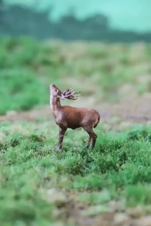 1 cerf pendant le brâme - VAN PETEGEM SCENARY HOK04 - HO 1/87 Pas Cher