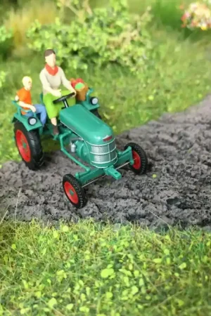 Tracteur Kramer KL II + Personnages-HO-1/87-BUSCH 40071 Nouvel Arrivage
