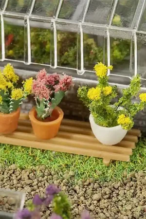 6 plantes en pots-HO 1/87-FALLER 181270 Jusqu'à Épuisement Des Stocks