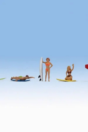 5 Surfeurs / Surfeuses-HO-1/87-NOCH 15853 Achat Immédiat