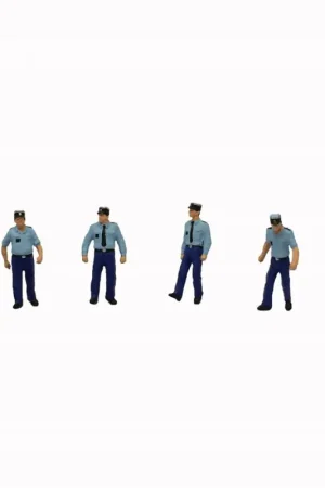 6 gendarmes pour un contrôle routier-HO-1/87-PREISER 10341 Dernière Chance