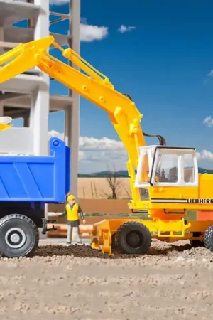 LIEBHERR excavatrice mobile avec godets-HO-1/87-KIBRI 11264 Retour Gratuit