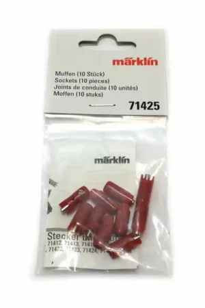 Usine Directe 10 fiches de connexion femelles rouges -MARKLIN 71425