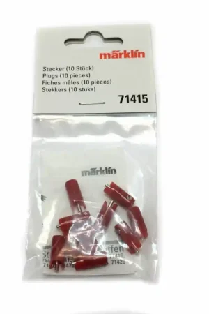 10 fiches de connexion mâles rouges -MARKLIN 71415 Top Vente