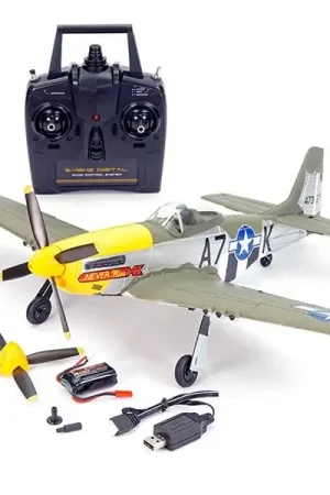 Achetez Aujourd'hui Avion RC débutant Volantex P-51D Mustang vert 4CH 500mm brushless avec gyro RTF - V768-2