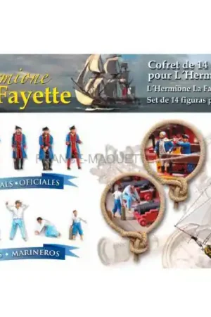 14 figurines pour l‘Hermione - Artesania Latina 22517F Nouvel Arrivage