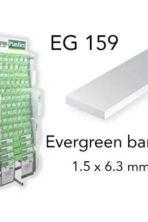 (x8) bande styrène 1.5 x 6.3 mm Evergreen eg159 Achetez Aujourd'hui