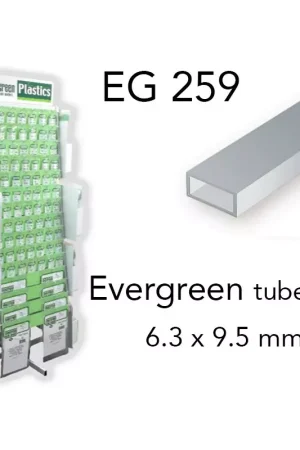 (x2) tube rectangle styrène 6.3 x 9.5 mm Evergreen eg259 Meilleur Choix