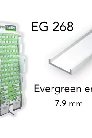 (x3) profilé en U styrène 7.9 mm Evergreen eg268 Must-Have