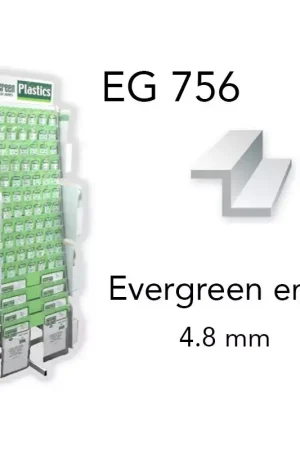 (x3) profilé en Z styrène 4.8 mm Evergreen eg756 Offre Du Jour