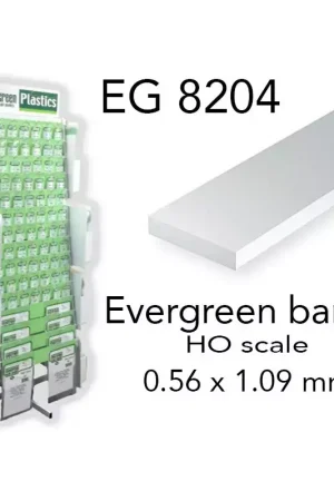 (x10) profilé en bande styrène HO Scale 0.56 x 1.09 mm Evergreen eg8204 Commander Maintenant