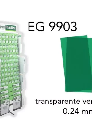 (x2) plaque styrène transparente verte 0.24 mm Evergreen eg9903 Prix Choc