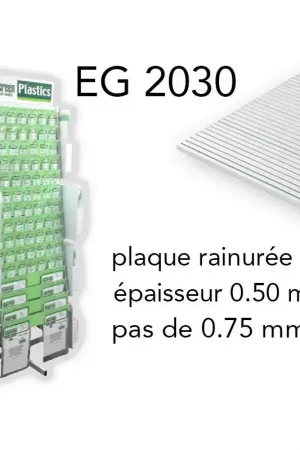 (x1) plaque styrène rainurée V-Groove 0.75 mm Evergreen eg2030 Prix Réduit