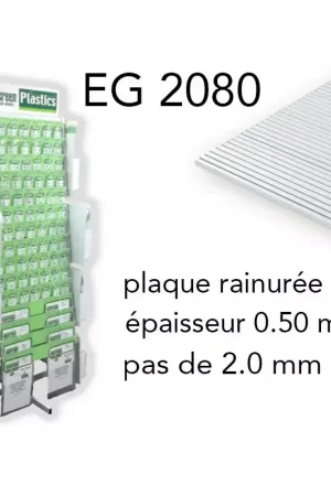 (x1) plaque styrène rainurée V-Groove 2.0 mm Evergreen eg2080 Prix Bas