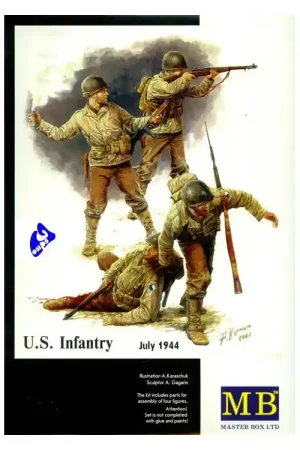 Master Box maquette militaire 3521 US INFANTRY JUILLET 1944 1/35 Satisfait Ou Remboursé