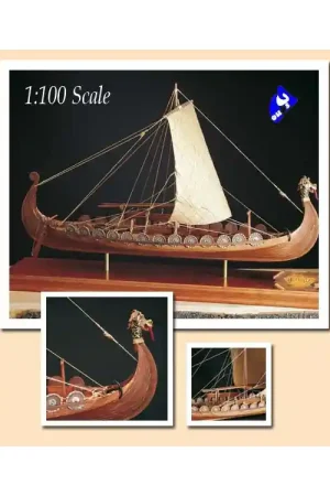 Populaire Amati Kit bateau bois 1406 DRAKKAR VIKING 1/50