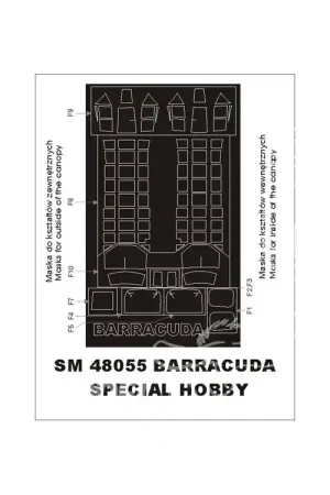 Livraison Express Montex Mini Mask SM48055 Fairey Barracuda Special Hobby 1/48