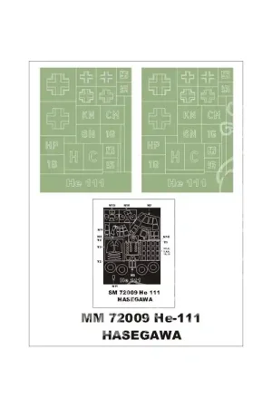 Montex Maxi Mask MM72009 Heinkel He 111 Hasegawa 1/72 Remise