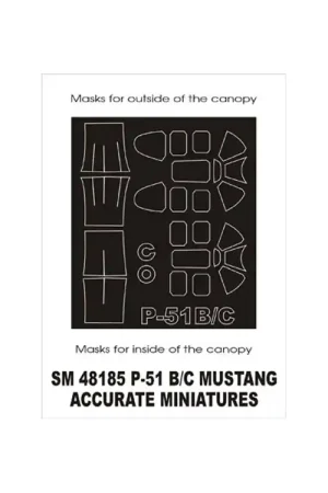 Dernière Chance Montex Mini Mask SM48185 P-51B/C Mustang Accurate Miniatures 1/48