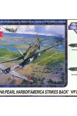 Vintage maquette avion VF2402 CURTISS P-40C " PEARL HARBOR" 1941 1/24 Nouveauté