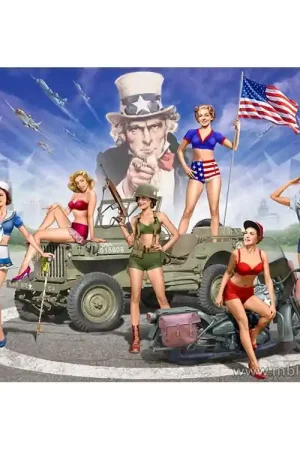 Soldes Master Box maquette militaire 35183 PIN UP (6 FIGURINES) 1/35 1/32