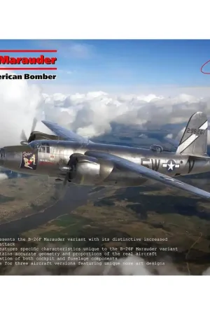 Maquette avion B-26F Marauder, bombardier US de la Seconde Guerre mondiale en 1 48 - ICM Nouveauté