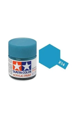 Vente Flash Peinture acrylique en pot - Bleu Ciel BRILLANT X14 - TAMIYA 81514 - 10ml