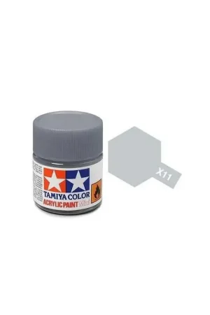 Certifié Peinture acrylique en pot - Chrome Argenté BRILLANT X11 - TAMIYA 81511 - 10ml