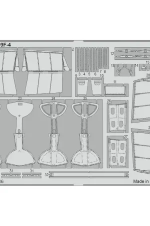 Vente Flash EDUARD 48899 PHOTODECOUPE AVION BF 109F-4 1/48 (FOR EDUARD KIT)