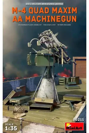 MINIART 35211 MAQUETTE MILITAIRE MITRAILLEUSE M-4 QUAD MAXIM AA 1/35 Seulement Aujourd'hui
