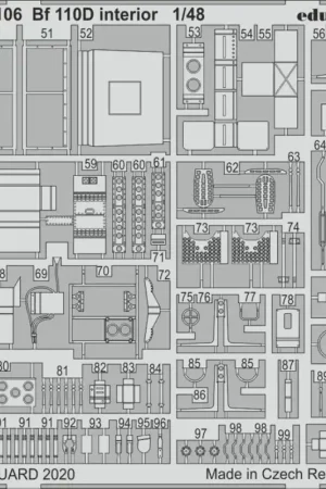 EDUARD 491106 BF 110D INTERIOR 1/48 Populaire