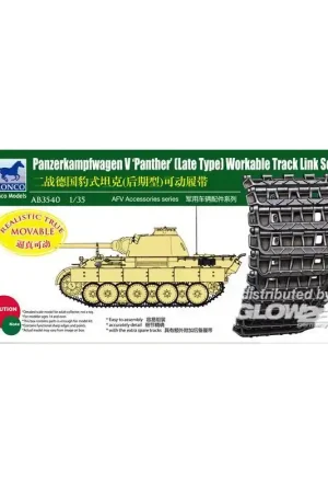 Livraison Express BRONCO AB3540 MAQUETTE MILITAIRE ENSEMBLE DE LIENS DE PISTE RÉALISABLES DE TYPE TARDIF PANTHER 1/35