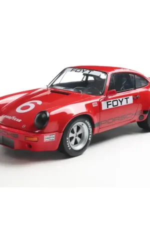 SOLIDO 1810704 MINIATURE PORSCHE 911 IROC RED 6 FOYT IROC DAYTONA 1974 1/18 Dernière Chance