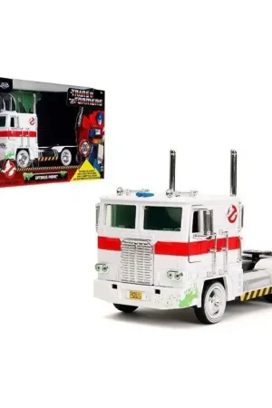Jusqu'à Épuisement Des Stocks JADA 35572 MINIATURE OPTIMUS PRIME X ECTO-1 GRAPHICS BI-COLOR TRANSFORMERS 1/24