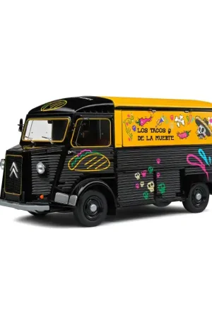 Réduction SOLIDO 1804819 MINIATURE CITROËN TYPE HY LOS SANTOS TACOS DE LA MUERTE BLACK 1969 1/18