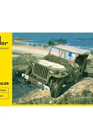 HELLER 79997 MAQUETTE JEEP WILLYS MB ET REMORQUE 1/72 Bon Plan
