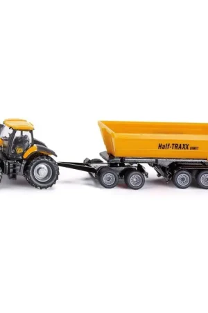 Prix Cassé SIKU 1858 MINIATURE TRACTEUR JCB AVEC DOLLY ET BENNE BASCULANTE 1/87