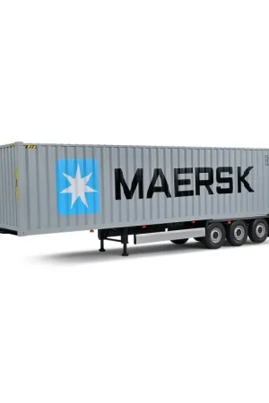 SOLIDO 2400505 MINIATURE REMORQUE CONTAINER TRAILER MAERSK 1/24 Produit De Marque