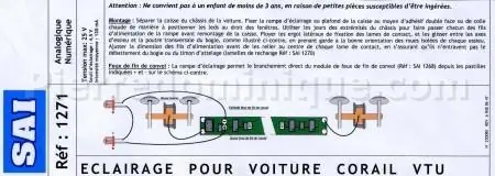 *SOLDES* - 1X RÉGLETTE D’ÉCLAIRAGE POUR VOITURE CORAIL VTU ET 2 LAMELLES DE CONTACT Expédié Aujourd'hui