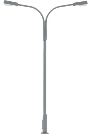 *SOLDES* - 1 LAMPADAIRES DE RUE DEUX BRAS LED BLANC FROID 94MM Top Vente