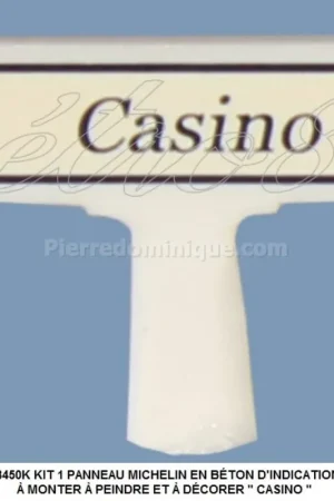 *SOLDES* - KIT 1 PANNEAU MICHELIN EN BÉTON D‘INDICATION DE LIEU Ã MONTER Ã PEINDRE ET Ã DÉCORER quot; CASINO quot; Livraison Express