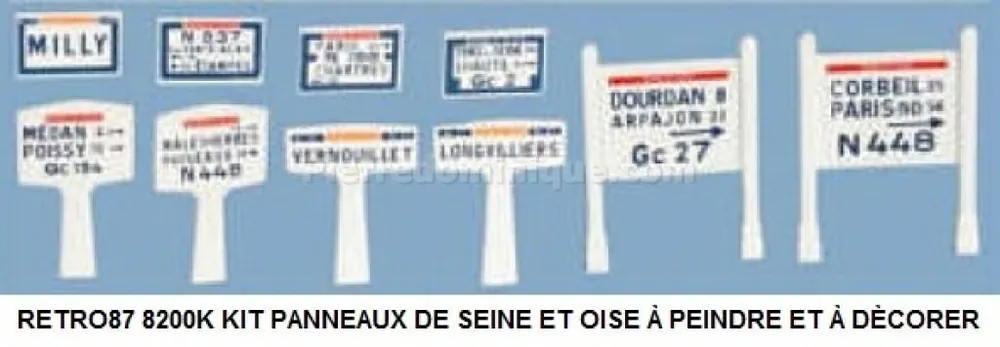 *SOLDES* - KIT PANNEAUX DE SEINE ET OISE DE 1927 Ã 1945 ET Ã PEINDRE ET Ã DÈCORER Expédié Aujourd'hui