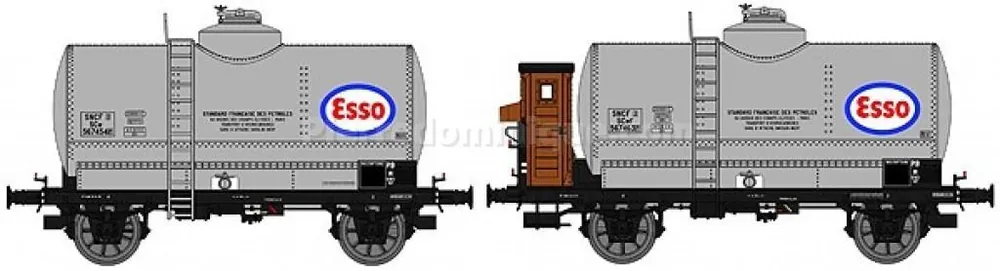 *SOLDES* - COFFRET 2 WAGONS CITERNE ESSO Bon Marché