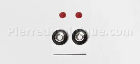*SOLDES* - JEU DE ROUES ESSIEU AVANT POUR TRACTEUR CHROME ROUGE 8 PIECES Offre Exclusive
