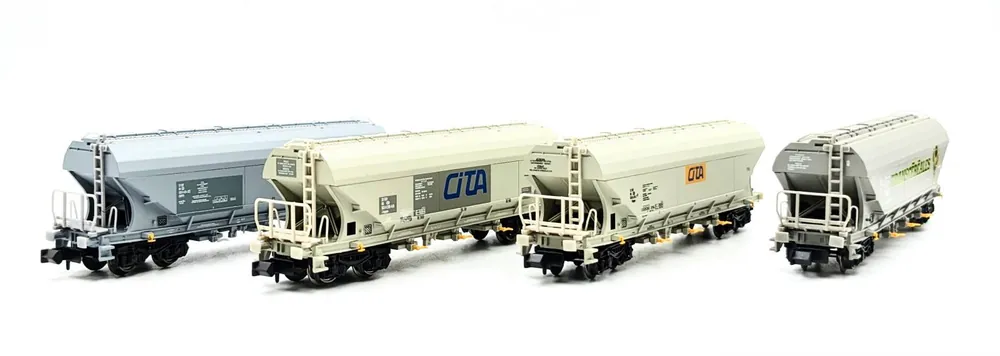 *SOLDES* - COFFRET DE 4 WAGONS CEREALIER SNCB Expédition Rapide