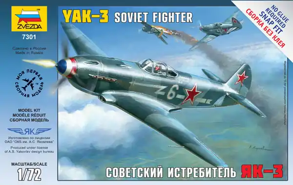 Zvezda 7301 Yakovlev Yak-3 Soviet fighter Satisfait Ou Remboursé